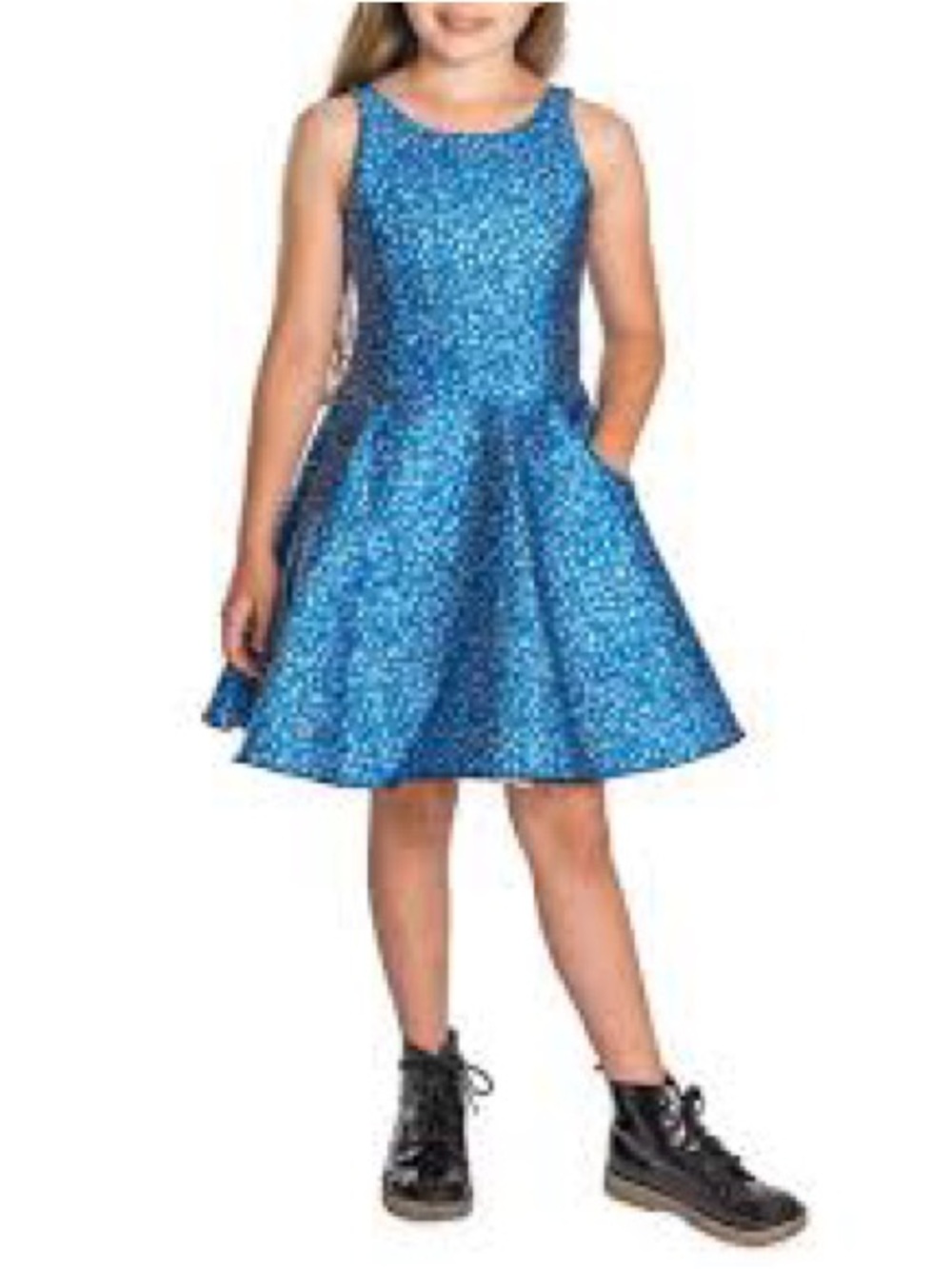 Zoe "Rea" abstract brocade swing dress